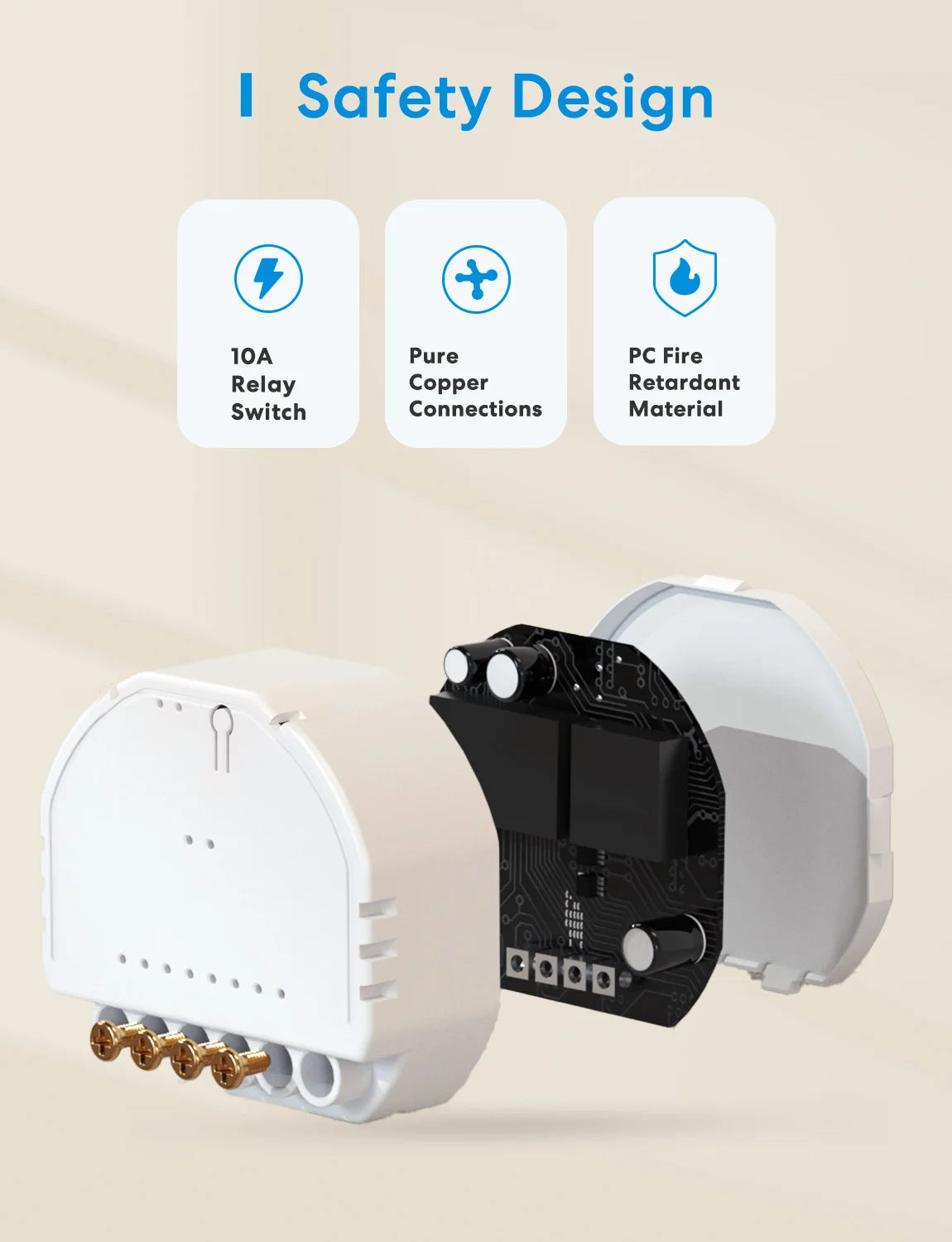 Meross Matter Smart Wi-Fi In-Wall Switch with Energy Monitor DIY Switch Work With One-Gang/Single-Pole Switch