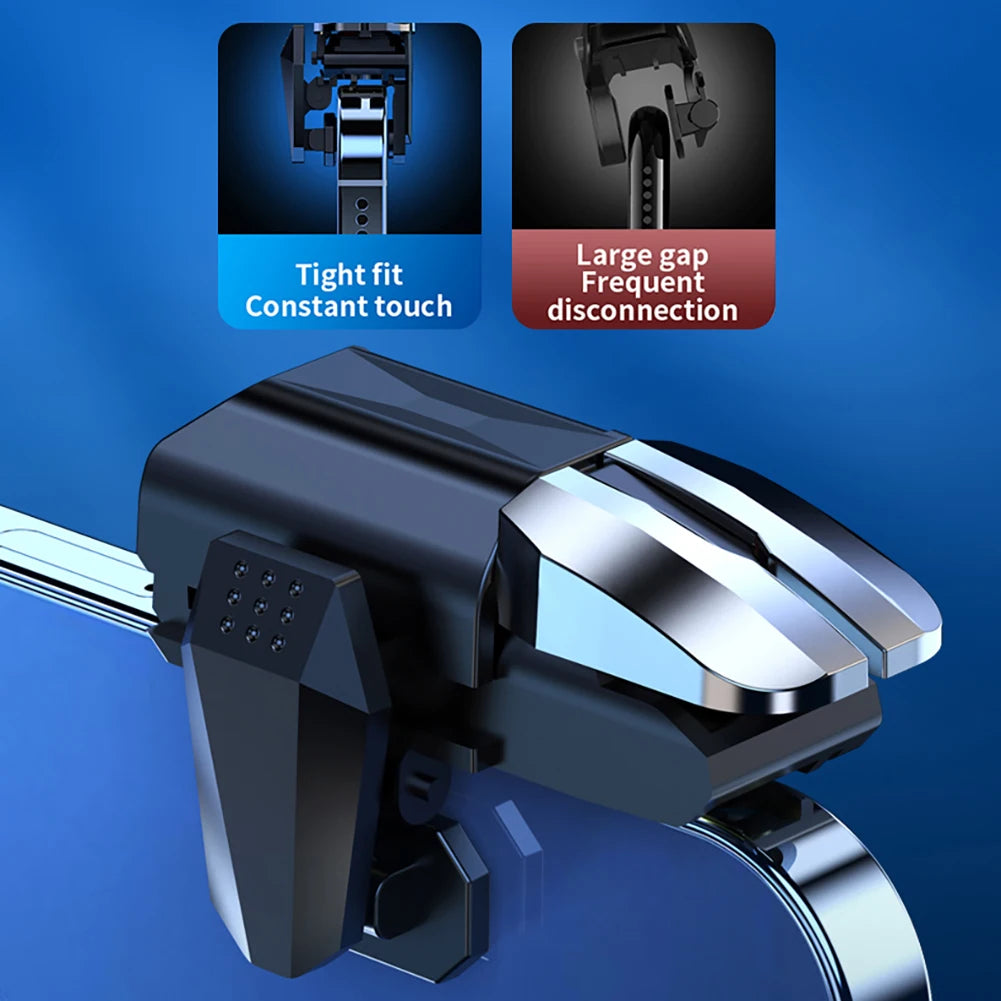2pcs Mechanical 6 Finger Phone Trigger Gaming Gaming Artifact Game Controller Key Button Mobile Gaming Triggers for Pubg Mobile