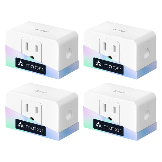 Meross Smart 4 Pack Matter Plug US/CA Standard Wireless Outlet Power Monitor Smart Home Appliances Work With Homekit Alexa