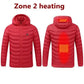 Men's parka Winter Warm USB Heating Jackets Smart Thermostat Pure Color Hooded Heated Clothing male bobojaco Warm padded jacket