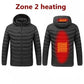 Men's parka Winter Warm USB Heating Jackets Smart Thermostat Pure Color Hooded Heated Clothing male bobojaco Warm padded jacket