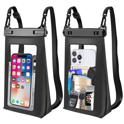 Stereoscopic Waterproof Phone Bag Universal Beach Swmming Storage Pouch Touch Screen Dry Bags With Adjustable Lanyard