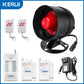 KERUI Wireless Home Alarm System Burglar Alarm System Kit Speaker Alarm Siren with 110 dB Alarm Work with Garage Home Warehouse