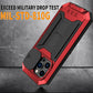 Rugged Metal Phone Case For iPhone 16 15 13 Pro Max 14 Plus Heavy Duty Military Shell Slide Lens Cover Screen Protector