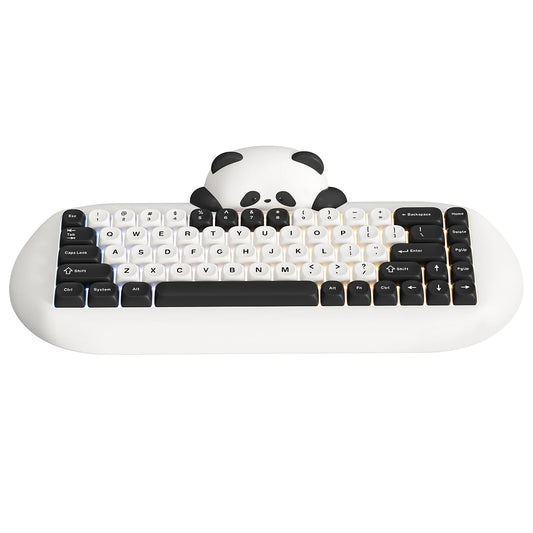 YUNZII C68 Panda Bluetooth Wireless Mechanical Gamer Keyboard, 65% Gaming Keyboard with Linear Switch&PBT Keycaps for PC/Tablets