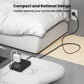 TRANSTON   power strip surge protector with 9 Ac Outlets,3 USB & 2 USB-C,5ft Cable,Weaving thread,45° tilt plug,Black