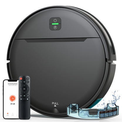 OMESER BR181 Robotic Vacuum 35KPa Auto-Charge/Vacuum-Mop 2-in-1 Programmable Cleaner Hardwood/Tile/Carpet Smart Cleaning System