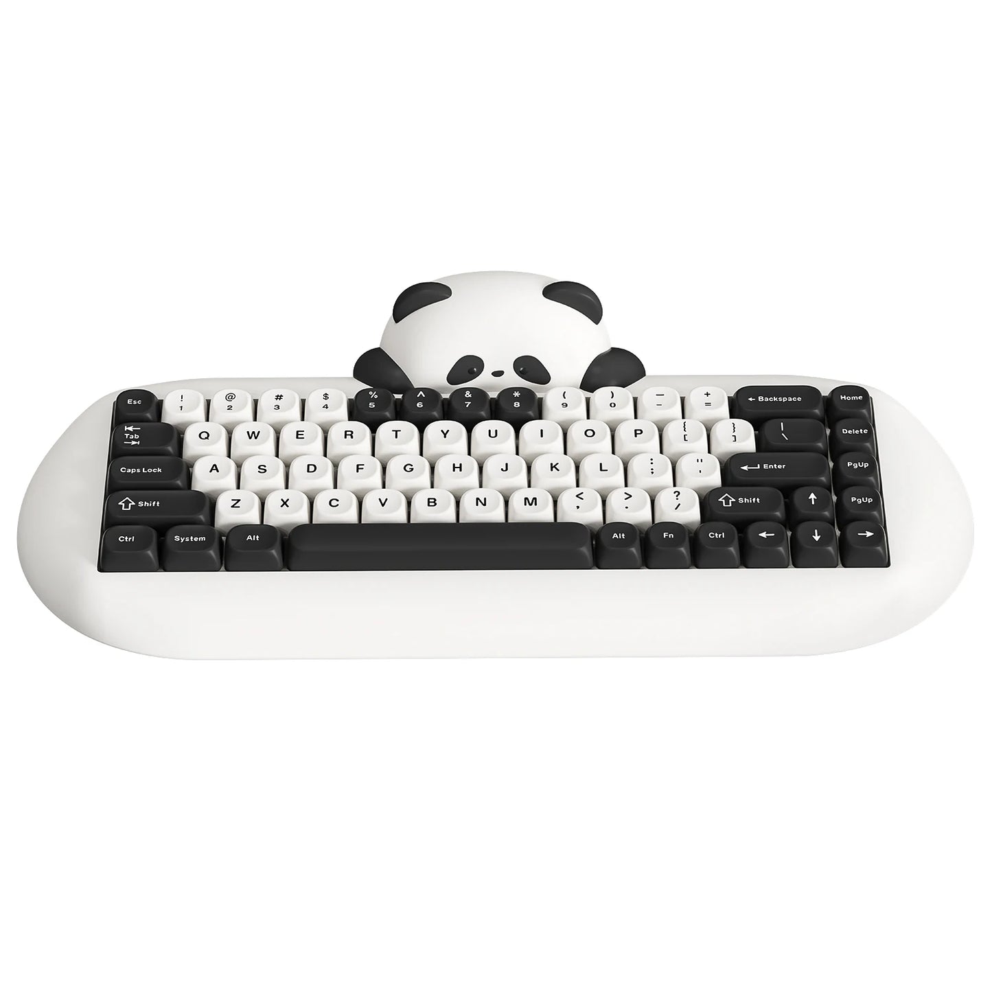 YUNZII C68 Panda Bluetooth Wireless Mechanical Gamer Keyboard, 65% Gaming Keyboard with Linear Switch&PBT Keycaps for PC/Tablets