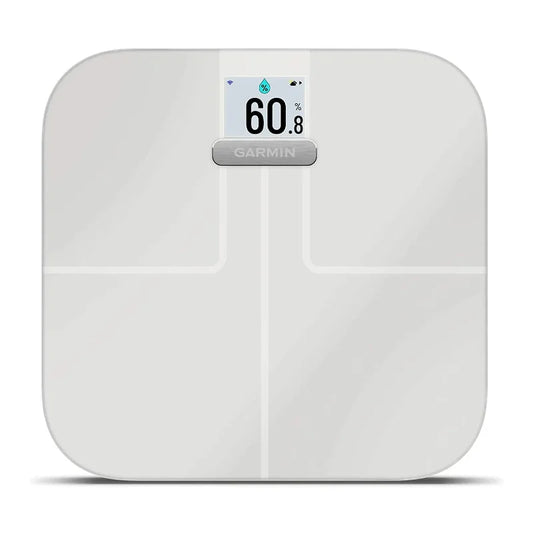 Garmin Index S2, Smart Scale with Wireless Connectivity, Measure Body Fat, Muscle, Bone Mass, Body Water% and More, White