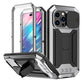 Rugged Metal Phone Case For iPhone 16 15 13 Pro Max 14 Plus Heavy Duty Military Shell Slide Lens Cover Screen Protector