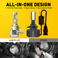 AUXITO 9012 HIR2 LED Headlight Bulbs Canbus Error Free 9004 9005 9006 9007 HB1 HB3 HB4 HB5 Hi/Lo LED Headlights 100W 20000Lm 12V