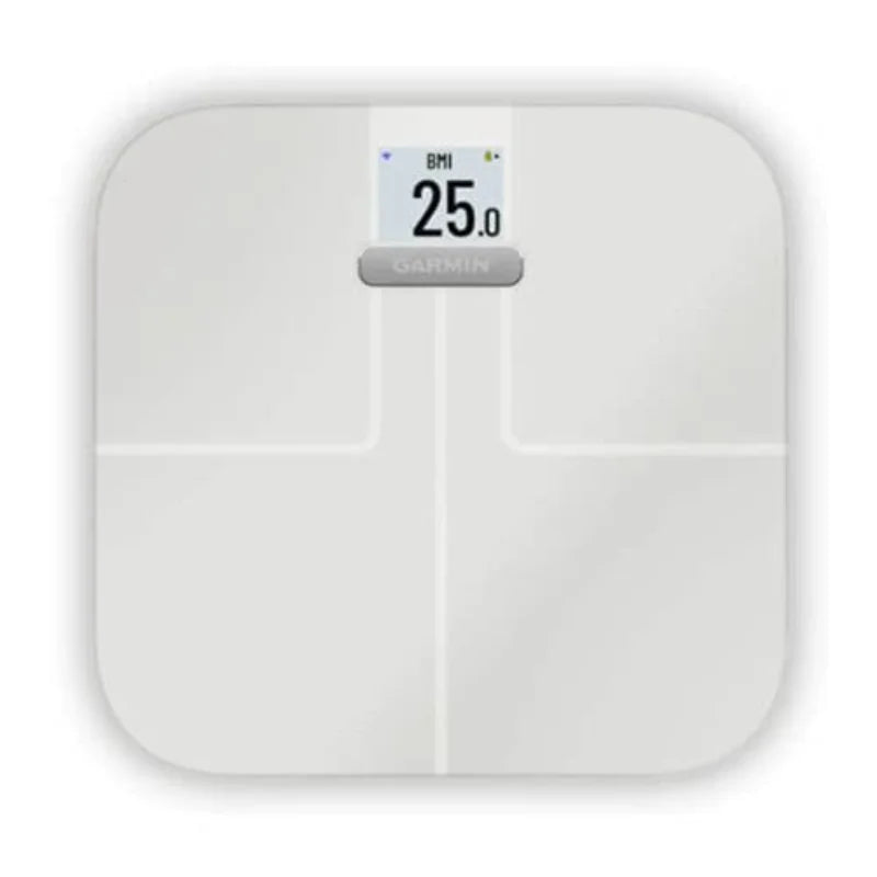 Garmin Index S2, Smart Scale with Wireless Connectivity, Measure Body Fat, Muscle, Bone Mass, Body Water% and More, White