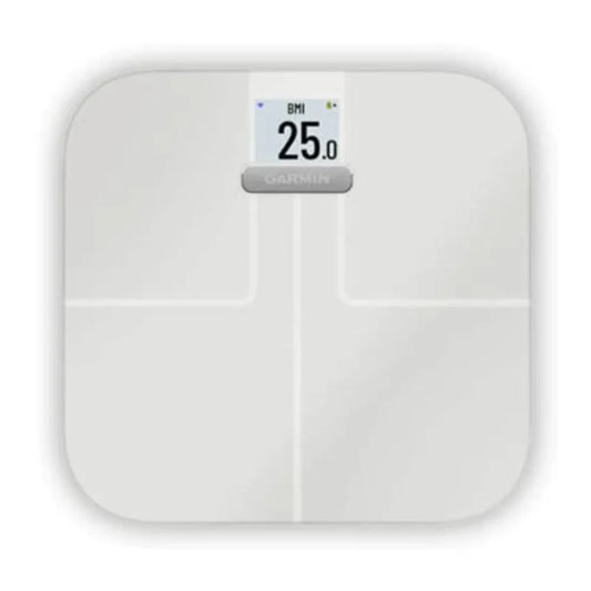 Garmin Index S2, Smart Scale with Wireless Connectivity, Measure Body Fat, Muscle, Bone Mass, Body Water% and More, White