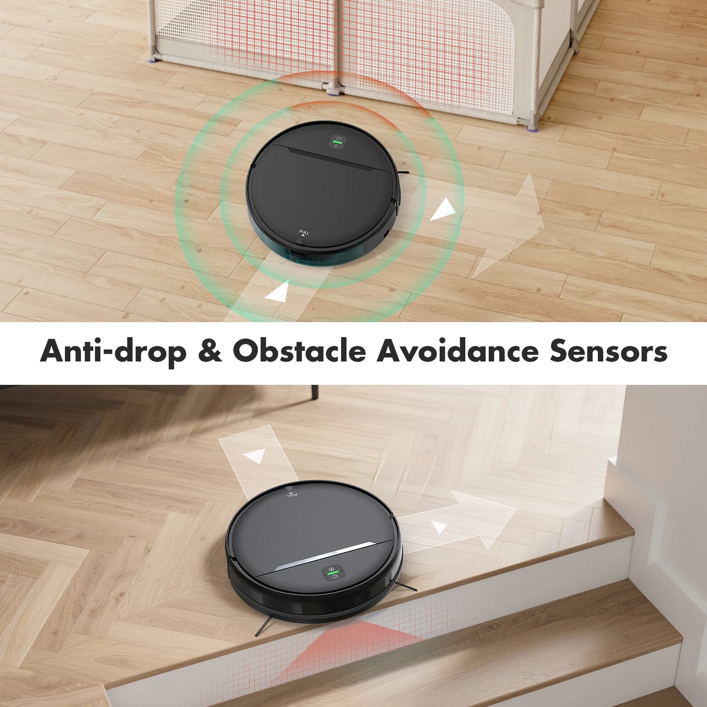 OMESER BR181 Robotic Vacuum 35KPa Auto-Charge/Vacuum-Mop 2-in-1 Programmable Cleaner Hardwood/Tile/Carpet Smart Cleaning System