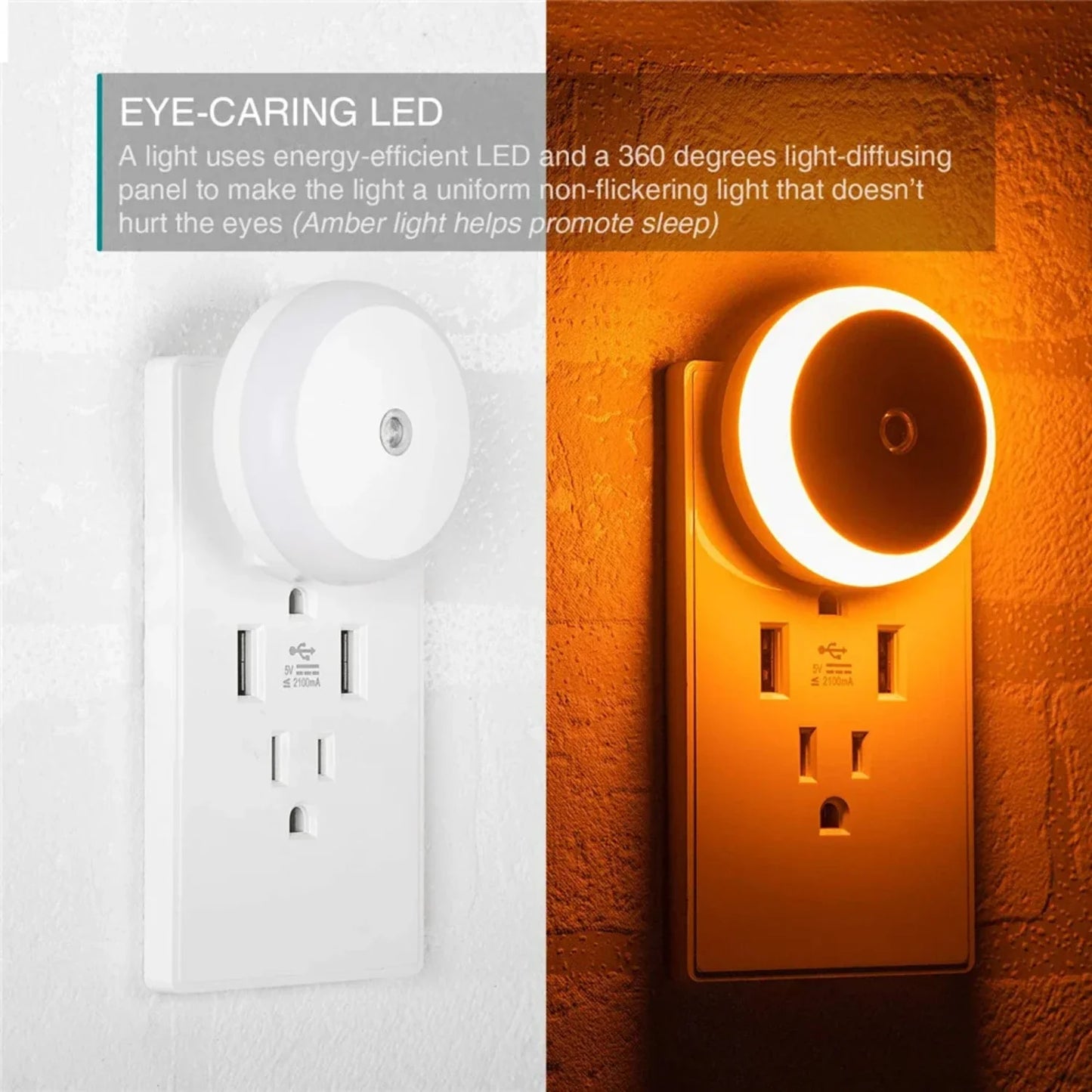 Enhance safety in your home with this sleek, stylish, and intelligent smart sensor night light. Perfect for the bedroom, bathroo