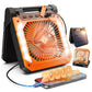 20000mAh Portable Electric Fan With Led Light Tent Car Camping Hook&USB&Solar Charging For Hiking Fishing Picnic Emergency