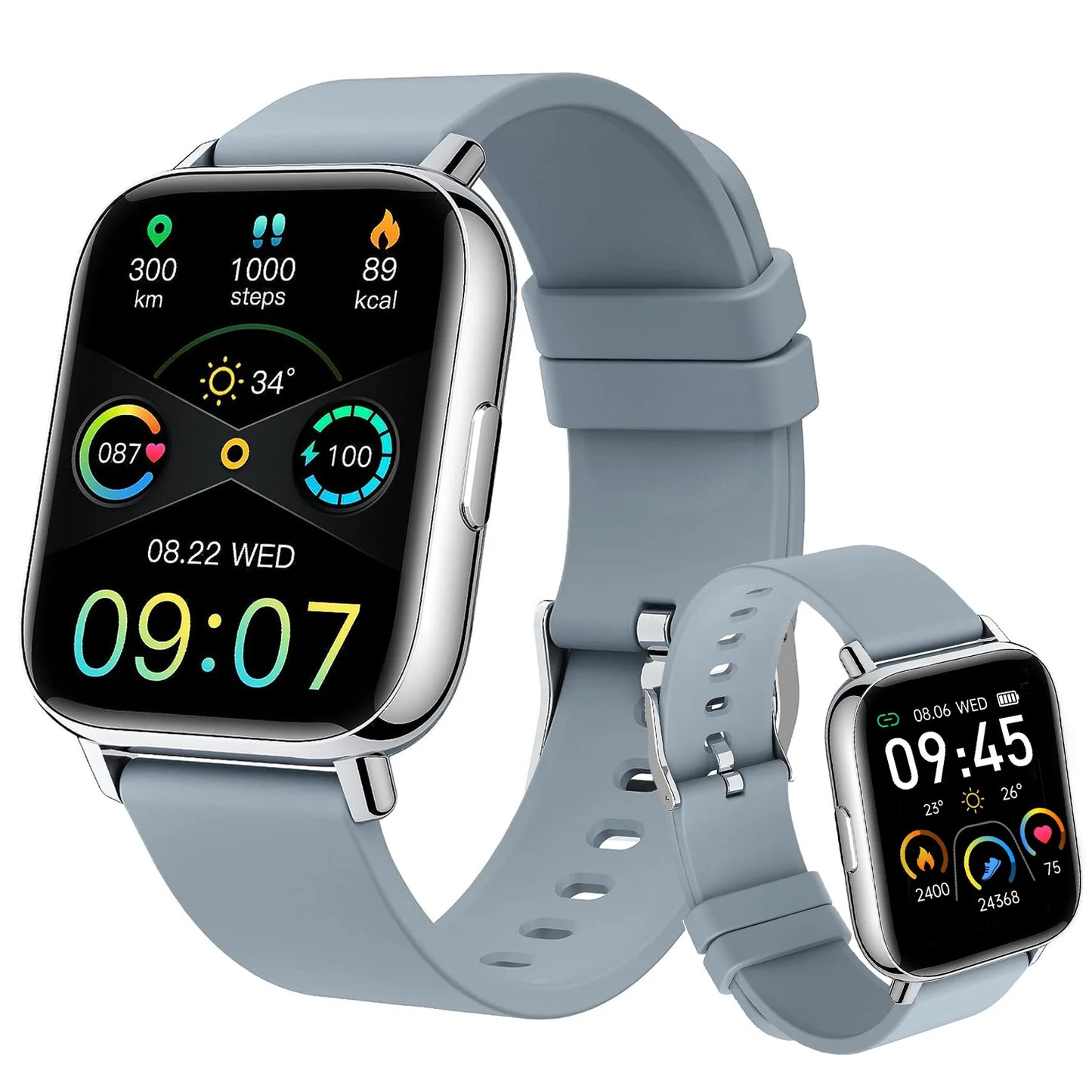 Nerunsa Smart Watch, Fitness Tracker 1.69" Touch Screen Smartwatch Fitness Watch Heart Rate Monitor/Pedometer/Sleep Monitor.