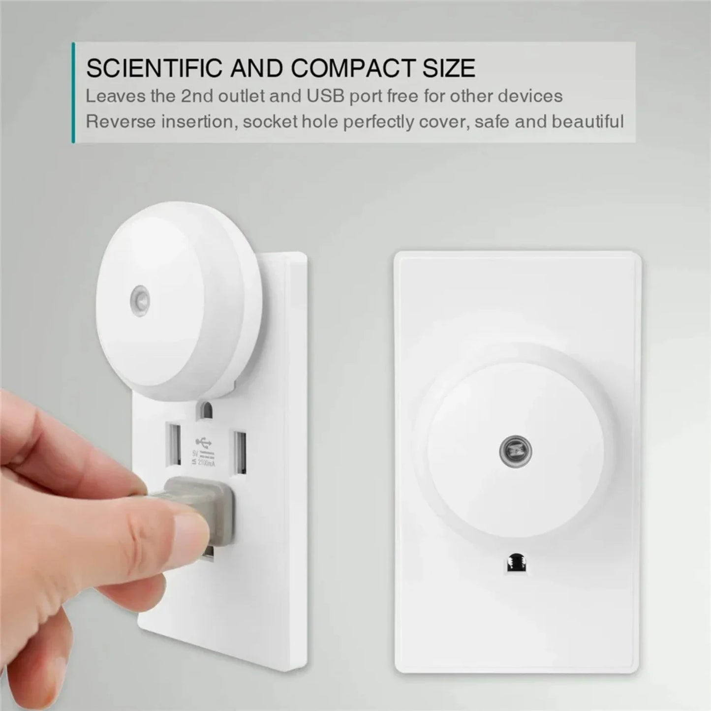 Enhance safety in your home with this sleek, stylish, and intelligent smart sensor night light. Perfect for the bedroom, bathroo
