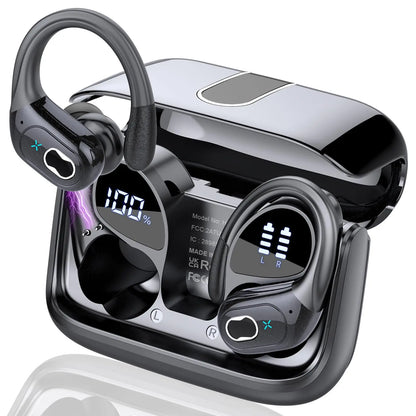 Wireless Earbuds Bluetooth 5.4, 75H Playtime Hi-Fi Stereo Deep Bass, ENC Mic IPX7 Waterproof Earhooks Sport Earphones.