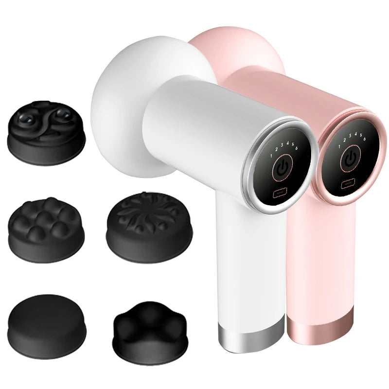 Massage Gun Wireless Charging Fat Pushing Machine Handheld Portable Massage Stick Neck, Waist, Shoulder Kneading Pink White