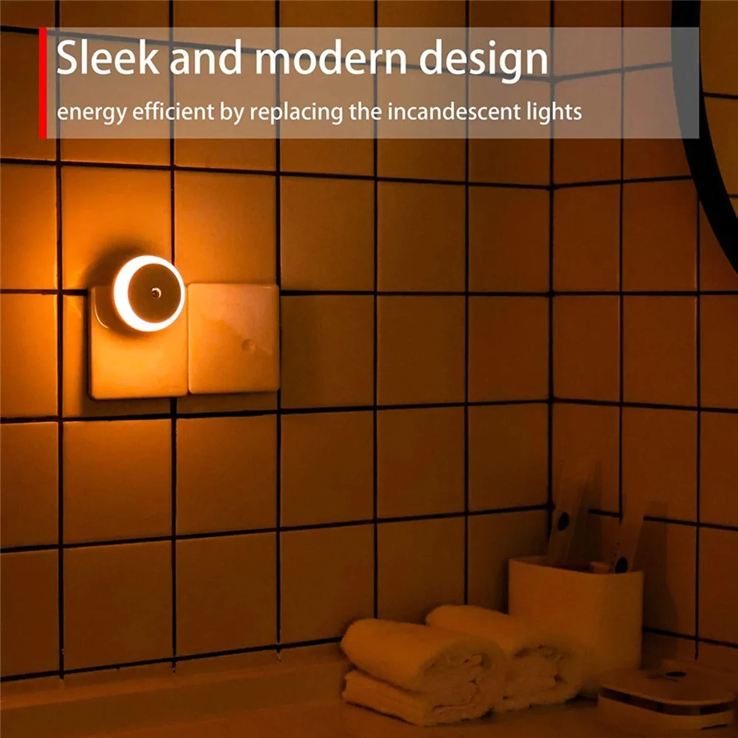 Enhance safety in your home with this sleek, stylish, and intelligent smart sensor night light. Perfect for the bedroom, bathroo