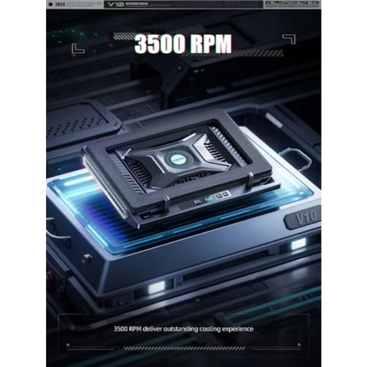 llano Laptop Cooler Gaming Laptop Cooling Pad with 3500RPM Turbofan 4.72 Inch External Fan Laptop Stand Adjustable Variable Spe