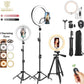 10" 26cm LED Selfie Ring Light Photography Video Light RingLight Phone Stand Tripod Fill Light Dimmable Lamp Trepied Streaming