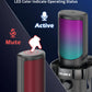 Gaming USB Microphone for PC, Podcast Condenser Mic with RGB Lights, Mute, Gain Knob, Computer Desktop Mic with Metal Stand, Pop