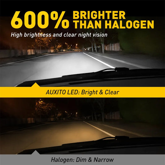 AUXITO 9012 HIR2 LED Headlight Bulbs Canbus Error Free 9004 9005 9006 9007 HB1 HB3 HB4 HB5 Hi/Lo LED Headlights 100W 20000Lm 12V