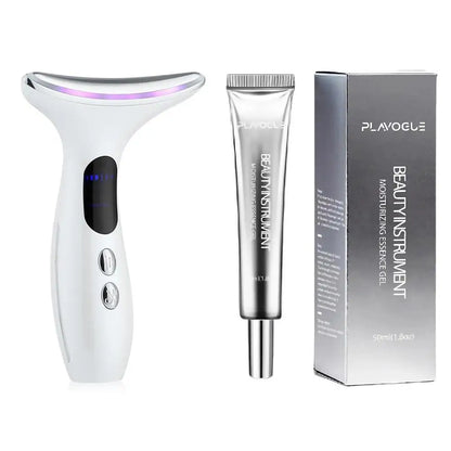 Neck Beauty Device with Gel Multi Color Massage Tightening Portable Ergonomic Face and Neck Beauty Massager