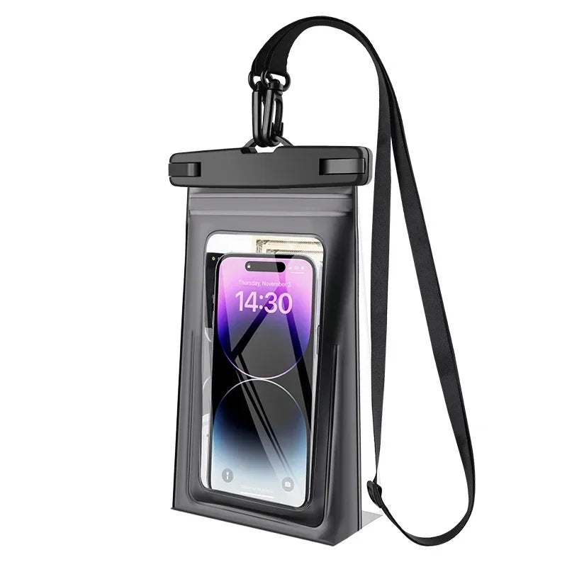 Stereoscopic Waterproof Phone Bag Universal Beach Swmming Storage Pouch Touch Screen Dry Bags With Adjustable Lanyard