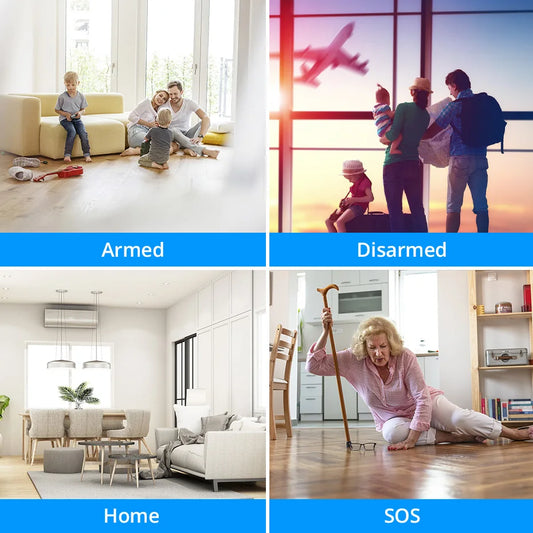 KERUI Wireless Home Alarm System Burglar Alarm System Kit Speaker Alarm Siren with 110 dB Alarm Work with Garage Home Warehouse