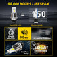 AUXITO 2Pcs D2S D4S LED Headlight Lamp 6500K White HID D2R D4R LED Headlight Bulb With A Cooling Fan 41W CANBUS Super Bright