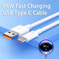 66W/40W Mobile Phone Charging Cable for Xiaomi Redmi POCO Huawei Honor OPPO VIVO Fast Charging USB Type C Cable