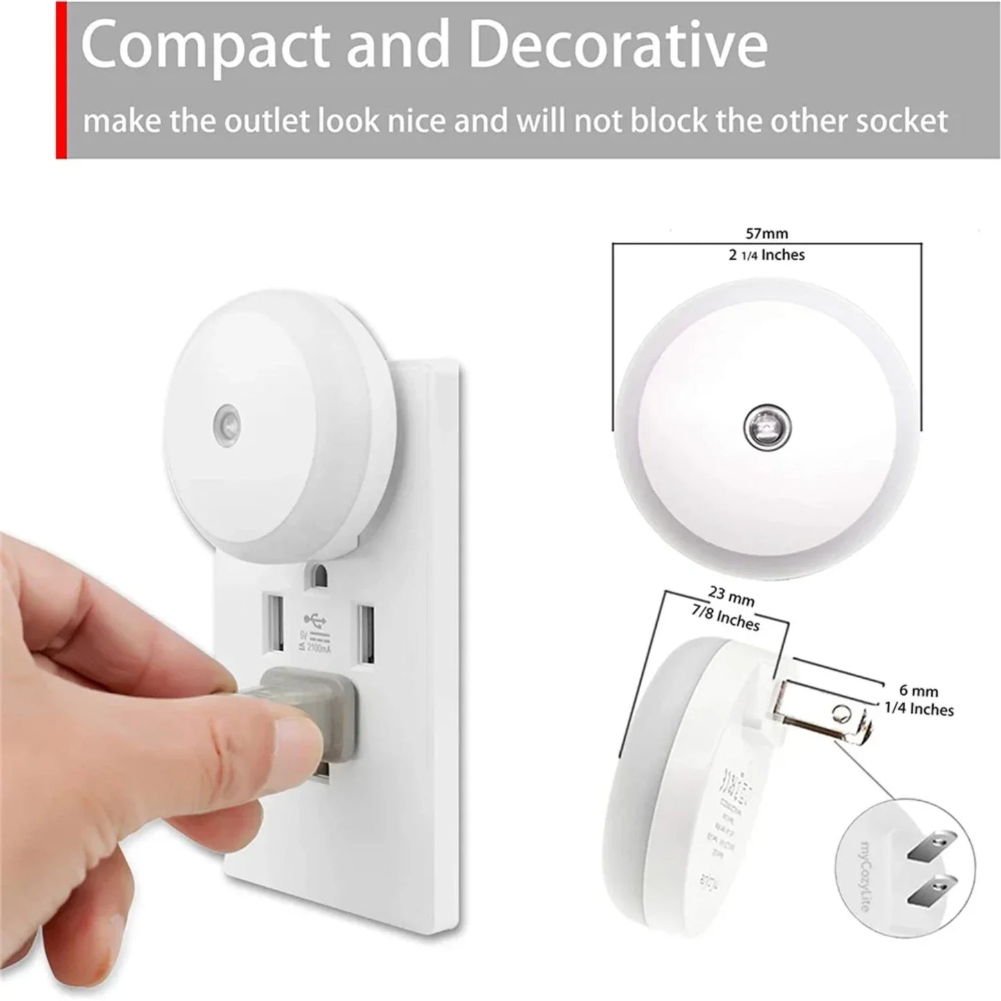 Enhance safety in your home with this sleek, stylish, and intelligent smart sensor night light. Perfect for the bedroom, bathroo