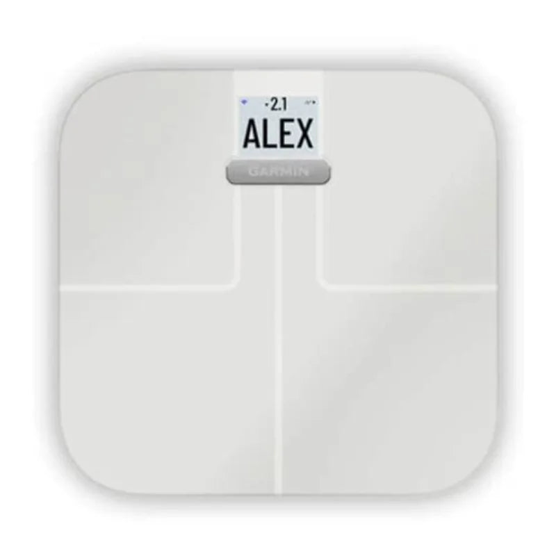 Garmin Index S2, Smart Scale with Wireless Connectivity, Measure Body Fat, Muscle, Bone Mass, Body Water% and More, White