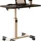 Foldable Standing Desk with Wheels 27.2-35.4" Height Adjustable Mobile Overbed Tables Metal Frame Portable Laptop Desk Bedroom