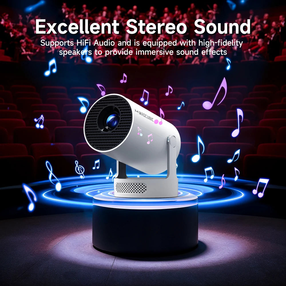 Magcubic 4K Wifi6 Projector 290ANSI Android 11 Dual WIFI Allwinner H713 BT5.0 1280*720P Home Cinema Outdoor portable HY300 Pro +