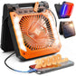 20000mAh Portable Electric Fan With Led Light Tent Car Camping Hook&USB&Solar Charging For Hiking Fishing Picnic Emergency